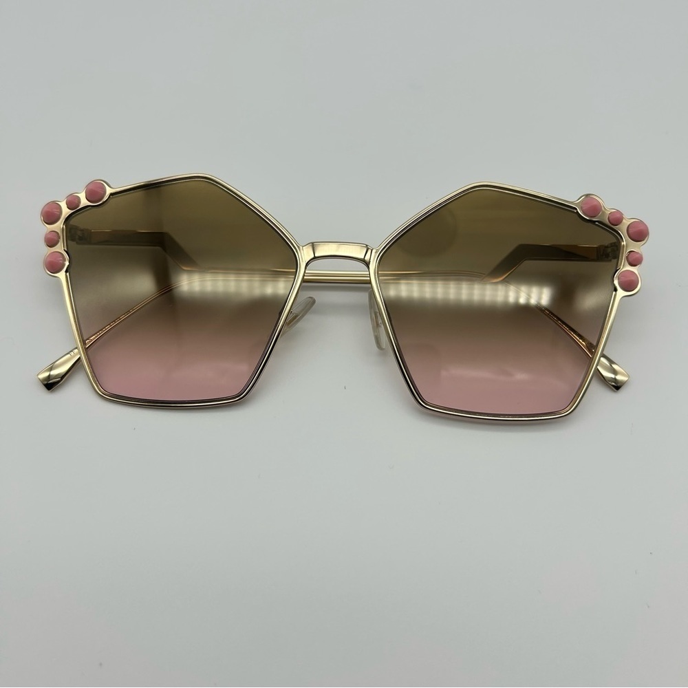 Fendi CAT EYE FF 0261/S gold/brown pink shaded (000/53) Sunglasses New box cloth - Picture 4 of 14